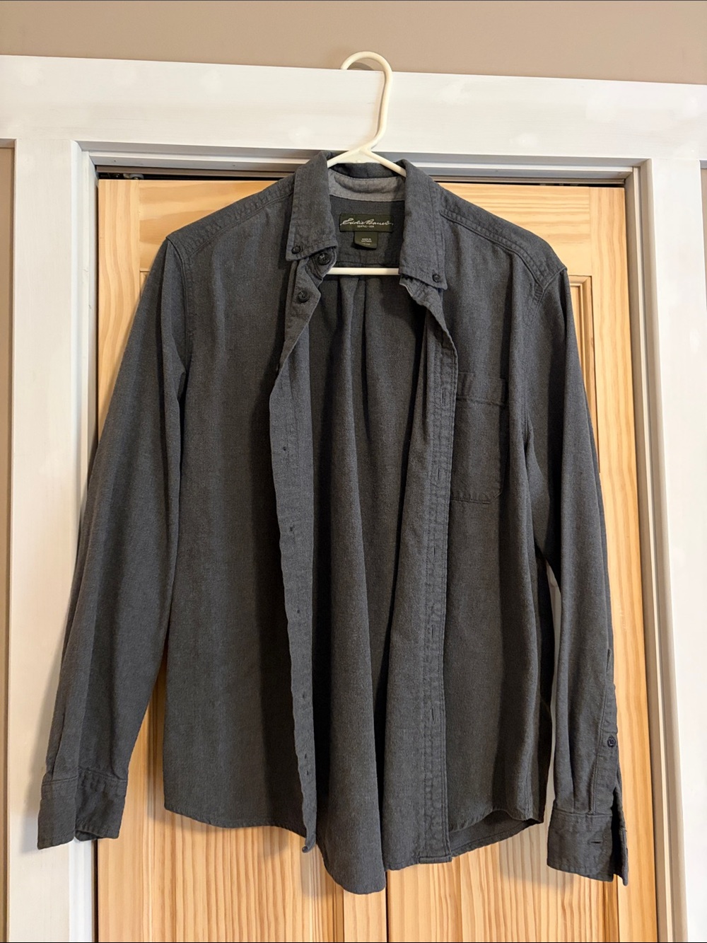 L.L. Bean Men's Charcoal Button-Down Shirt